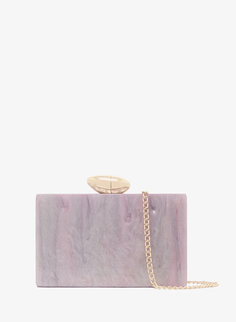 Resin Rectangle Statement Clutch